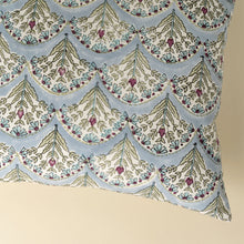 Load image into Gallery viewer, Sakura Block Print Pillow, Blue