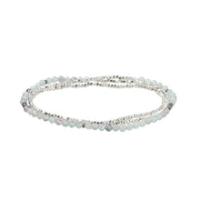 Load image into Gallery viewer, Delicate Stone Necklace/ Bracelet- Fluorite + Silver