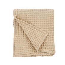 Load image into Gallery viewer, Stonewashed Waffle Throw Blanket Cream