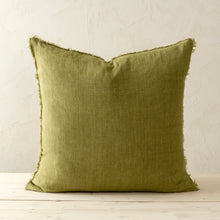 Load image into Gallery viewer, Lina Linen Cushion, Dark Moss, 24 x 24"
