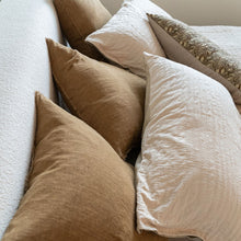 Load image into Gallery viewer, Lina Linen Cushion, Hazelnut 24 x 24"