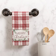 Load image into Gallery viewer, Merry Christmas Red Plaid Kitchen Towel