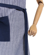 Load image into Gallery viewer, Chambray Stripe Apron, Navy