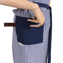 Load image into Gallery viewer, Chambray Stripe Apron, Navy