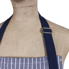 Load image into Gallery viewer, Chambray Stripe Apron, Navy