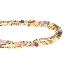 Load image into Gallery viewer, Delicate Stone Necklace/ Bracelet- Tourmaline & Gold
