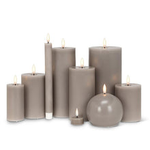 Load image into Gallery viewer, Grey LED Dinner Candle