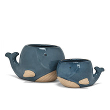 Load image into Gallery viewer, Blue Whale Planter, Small