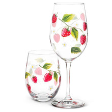 Load image into Gallery viewer, Strawberry Vine Wine Glass