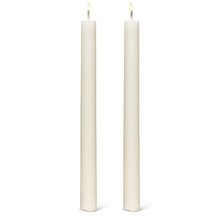 Load image into Gallery viewer, Ridged Taper Candles, Ivory, Set 2