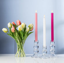 Load image into Gallery viewer, Ridged Taper Candles, Pink, Set 2