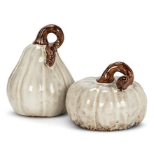 Load image into Gallery viewer, Ivory Ceramic Pumpkin