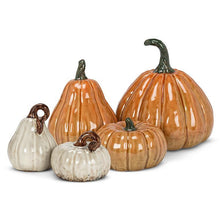Load image into Gallery viewer, Ivory Ceramic Pumpkin