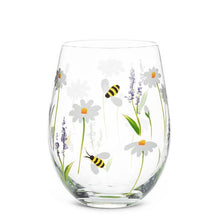 Load image into Gallery viewer, Lavender & Bees Stemless Glass