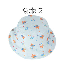 Load image into Gallery viewer, Kids UPF50+ Patterned Sun Hat - Sailboat/Submarine
