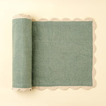 Load image into Gallery viewer, Rick Rack Table Runner, Green - 108"L