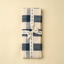 Load image into Gallery viewer, Grace Gingham Table Runner - 108"L, Dark Blue