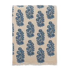 Load image into Gallery viewer, Blue Floral Repeat Throw