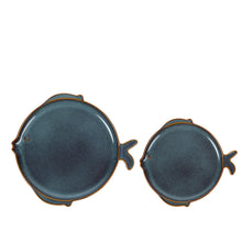 Load image into Gallery viewer, Fish Serving Platter Round Blue