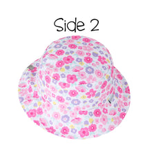 Load image into Gallery viewer, Kids UPF50+ Patterned Sun Hat - Butterfly/Summer Floral
