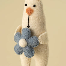 Load image into Gallery viewer, Blossom Bunny Felt Ornament, Blue