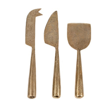 Load image into Gallery viewer, Hand Forged Cheese Knives, set 3