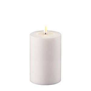 White LED Outdoor Candle, 4x6"