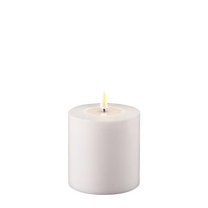 White LED Outdoor Candle, 4x4"