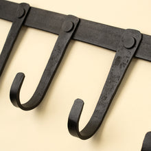 Load image into Gallery viewer, Forged Iron Wall Hook, 6 Hooks