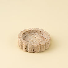 Load image into Gallery viewer, Travertine Scalloped Plate