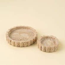 Load image into Gallery viewer, Travertine Scalloped Plate