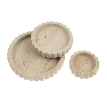 Load image into Gallery viewer, Travertine Scalloped Plate
