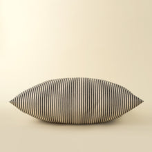 Load image into Gallery viewer, Black Ticking Cushion, 24x24"