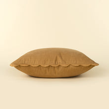 Load image into Gallery viewer, Corduroy Scallop Pillow, Gold, 20x20"