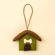 Load image into Gallery viewer, Dog House Felt Ornament, Green