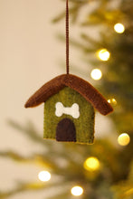 Load image into Gallery viewer, Dog House Felt Ornament, Green