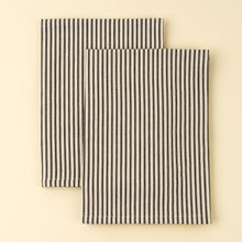 Load image into Gallery viewer, Black Ticking Tea Towel