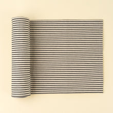 Load image into Gallery viewer, Black Ticking Table Runner, 108"
