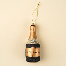 Load image into Gallery viewer, Champagne Sparkle Ornament, Black