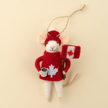 Load image into Gallery viewer, Cozy Canuck Felt Mouse Ornament