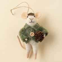 Load image into Gallery viewer, Pinecone Paul Felt Mouse Ornament
