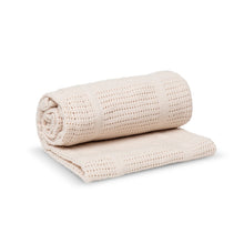Load image into Gallery viewer, Lulujo Oatmeal Cellular Blanket