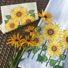 Load image into Gallery viewer, Sunflowers Swedish Dishcloth