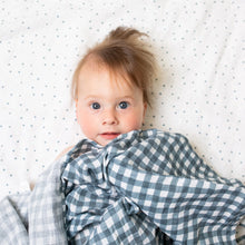Load image into Gallery viewer, Lulujo Cotton Muslin Swaddle Blankets 2 pack Stars + Gingham