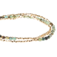 Load image into Gallery viewer, Delicate Stone Necklace/ Bracelet- African Turquoise
