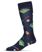 Load image into Gallery viewer, Baseball Mens Bamboo Socks