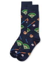 Load image into Gallery viewer, Baseball Mens Bamboo Socks