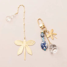 Load image into Gallery viewer, Bookmark & Keychain Set- Dragonfly/ Inspiration