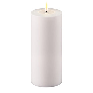 White LED Outdoor Candle, 4x8"