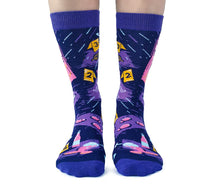 Load image into Gallery viewer, Cats, Wine + Crime Ladies Socks